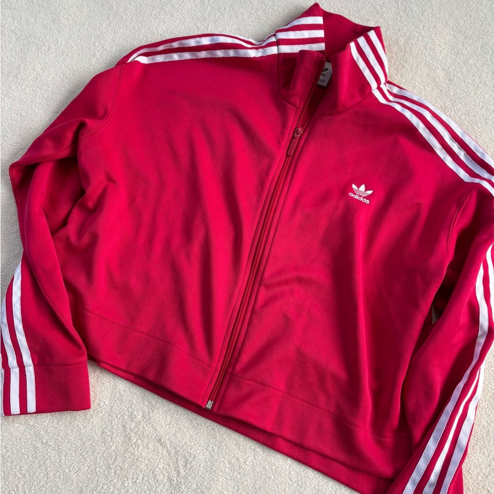 adidas Hot Pink and White Women's Hoodie Size L - NWoT